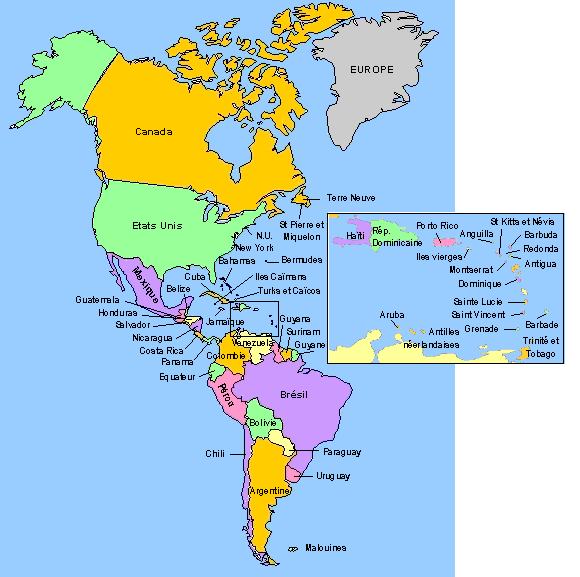 liste-des-pays-continent-amerique