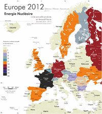 carte énergie nucléaire europe