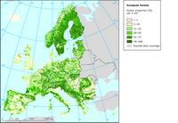 carte Europe forêt