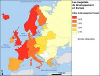 carte Europe Indice Développement Humain IDH