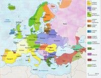 carte Europe langages groupes linguistiques familles langues