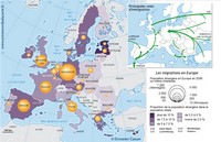 carte Europe migrations population