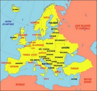 carte Europe géographique pays