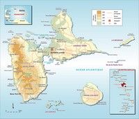 carte Guadeloupe dépendances