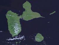Carte satellite Guadeloupe dépendances
