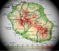 carte Réunion altitude en mètre