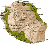 carte Réunion villes arrondissements