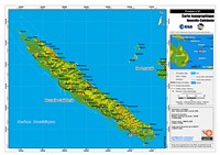 Carte topographique Nouvelle-Calédonie villes villages hameaux