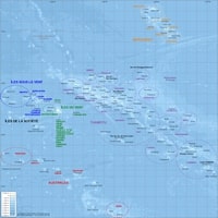 carte Polynésie française profondeur archipels communes