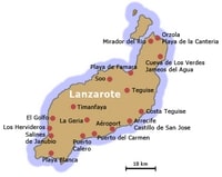 carte Lanzarote villes