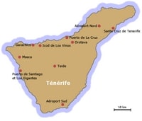 Carte Tenerife ville