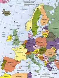 carte pays d'Europe