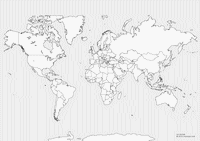 Carte du monde vierge à compléter