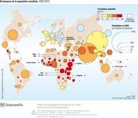 carte croissance de la population mondiale