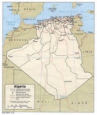 Carte politique de l'Algérie dans les années 1979