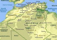 Carte des villes végétation Algérie