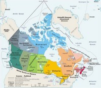 carte Canada provinces villes lacs frontière économique
