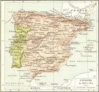 carte Espagne 1808 1814