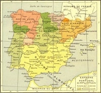 carte Espagne 8e 13e siècle