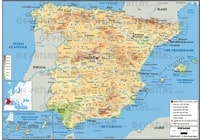 carte Espagne altitude population