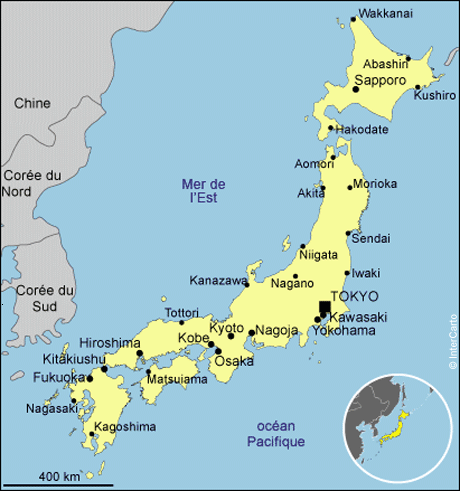 carte Japon villes