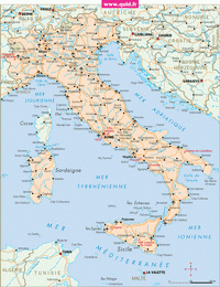 italie carte touristique