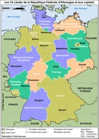 Carte Allemagne 16 Länder