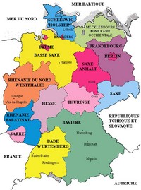 carte Allemagne régions