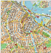 Carte détaillée centre Amsterdam rues