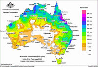 carte Australie précipitations pluie