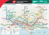 carte Barcelone plan du métro détaillé