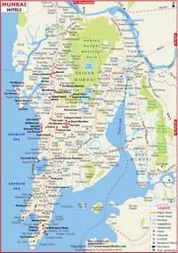 carte hôtels Bombay Mumbai