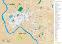 carte Cuiabá parcs stade aéroport rivières hôpitaux