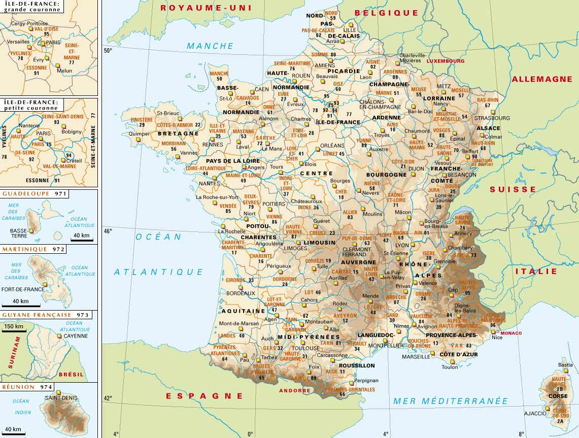 carte de france villes