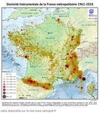 carte de france sismicite epicentre magnitude