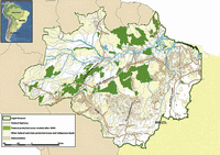 carte nouvelles réserves protégées Amazonie légale 2003 autoroutes
