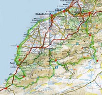 Carte des routes du Maroc