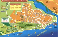 carte Natal rues et les avenues principales