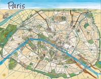 carte Paris dessinée