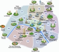 carte monuments historiques de Paris par arrondissement