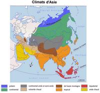 carte climats Asie Russie