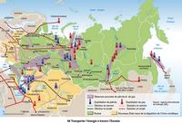 carte Russie réserves énergies gaz pétrole