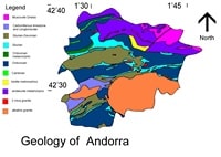 carte Andorre géologique