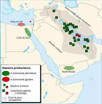Carte Arabie saoudite  producteur pétrole gaz