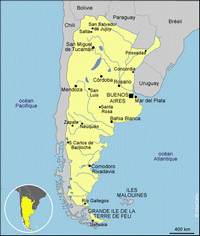 carte Argentine grandes villes et la capitale Buenos Aires