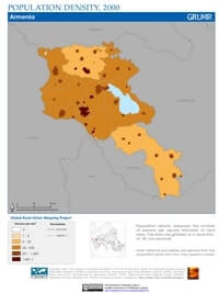 Carte Arménie densité population