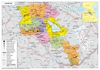 Carte Arménie taille villes routes autoroutes sites historiques