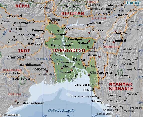 Cartograf.fr : Carte Bangladesh