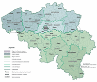 carte Belgique détaillée régions provinces communes