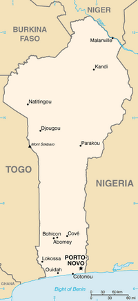 carte simple Bénin